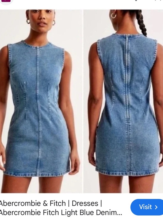 Abercrombie & Fitch Dresses & Skirts - Abercrombie & Fitch Light Blue Denim Sleeveless Mini Dress